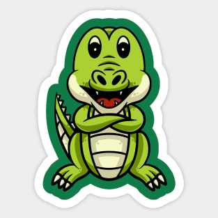 Cute Crocodile Smiling Sticker